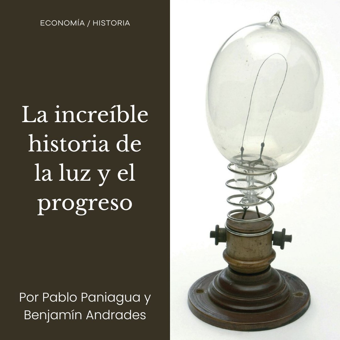 El trabajo y tiempo que hace un par de siglos producía apenas 54 minutos de luz, ahora nos permite acceder a 52 años de luz ininterrumpida. Este texto explora el increíble viaje de la luz eléctrica y su importancia para el desarrollo de las sociedades. revistasantiago.cl/historia/la-in…