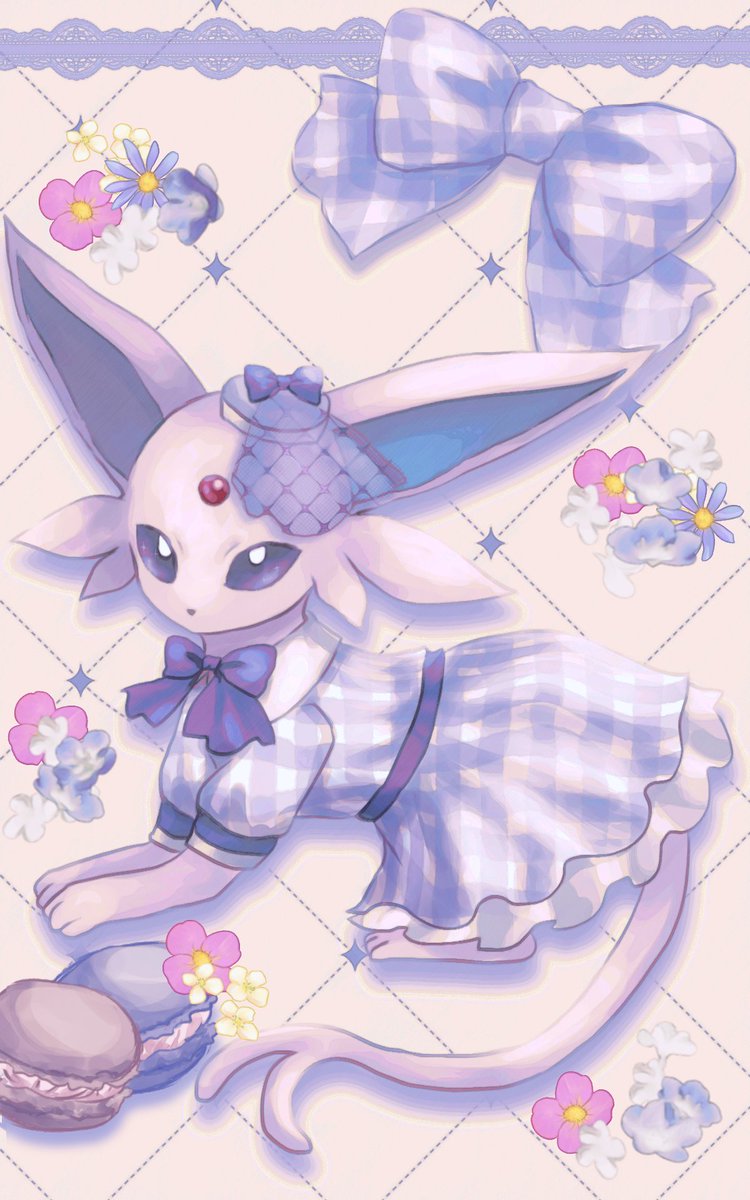 チェックスタイルエーフィちゃん
#ポケモンイラスト
#エーフィ