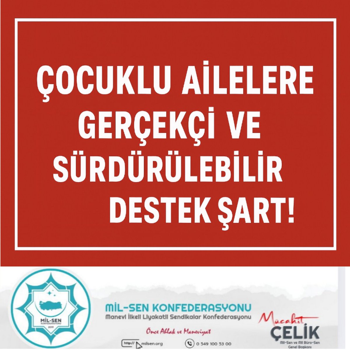 Cumhurbaşkanı her fırsatta nüfus artış hızının düştüğünü ve ülkemizin hızla yaşlandığını vurguluyor. Ancak çalışanlar, üç çocuk için sadece 800 TL gibi sembolik bir çocuk yardımı alabiliyor.

Çocuklu aileler yeterince desteklenmediği sürece, mevcut ekonomik koşullarda çok sayıda
