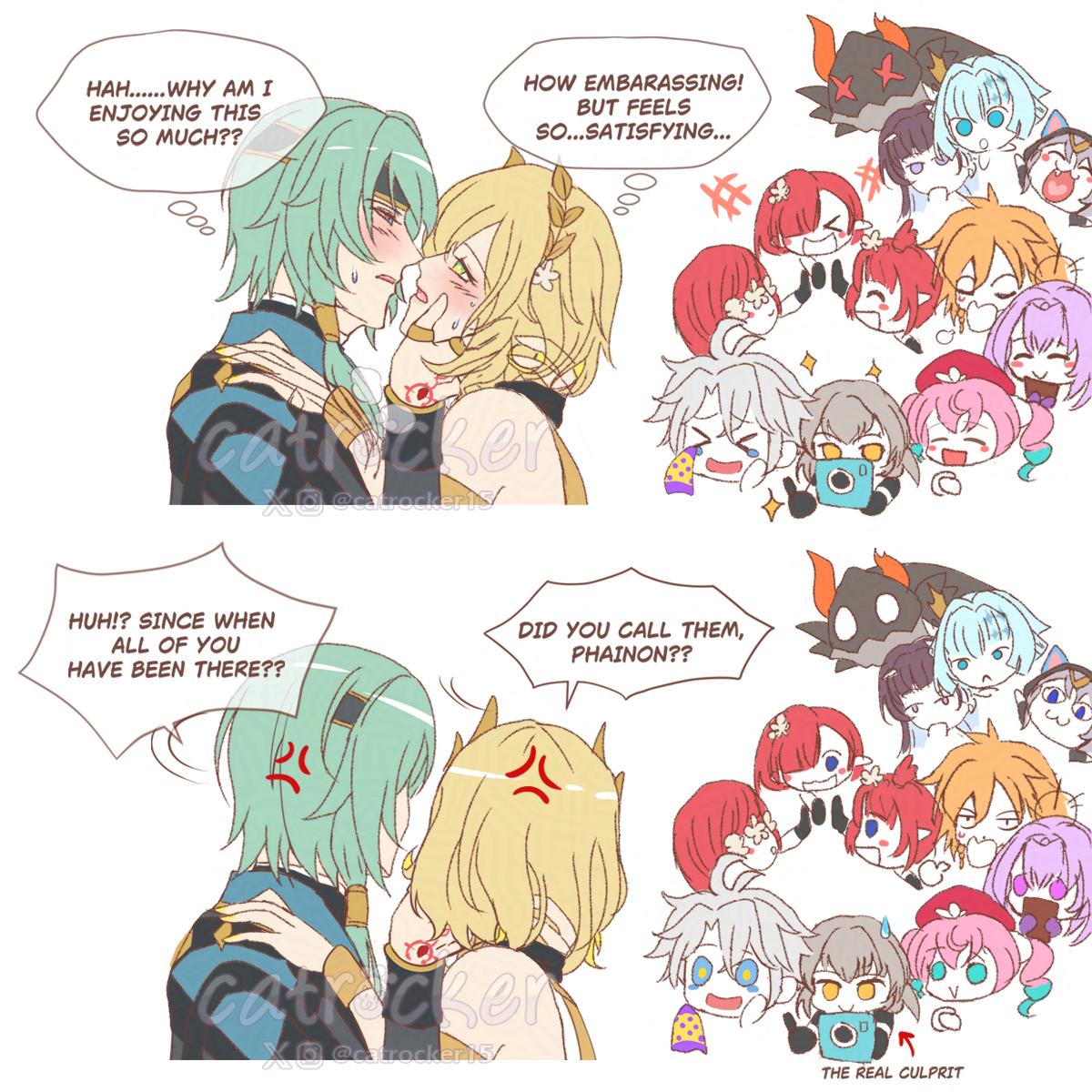 [PART 2] When the whole gang finally can see the Reason &amp; Romance together (even both of them keep bickering till the end 😂)
.
.
#anaglea #aglanaxa #aglaea #anaxa #phainon #chrysosheirs #HSRFanart #HonkaiStarRail