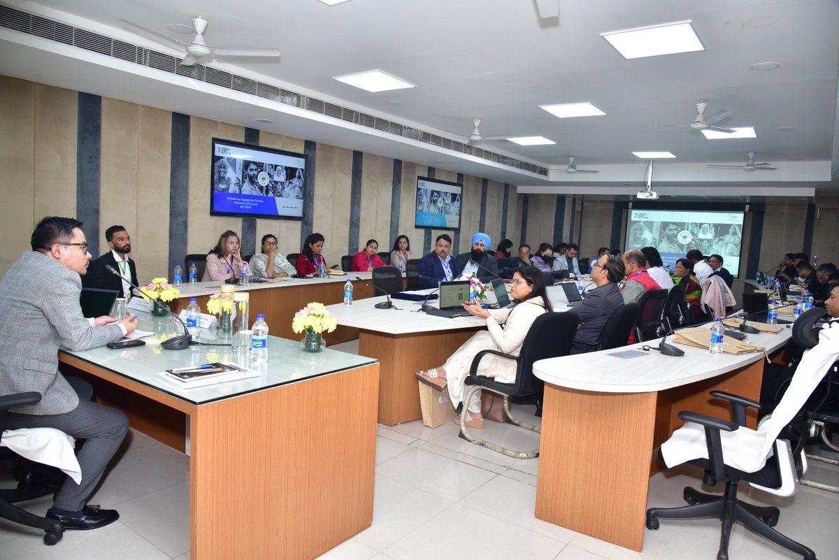 A review session was held to assess the performance and analytical outcomes of the Call Centre, with a focus on effective grievance redressal, query resolution mechanisms, and leveraging beneficiary feedback to further strengthen the implementation of the AB PM-JAY scheme.