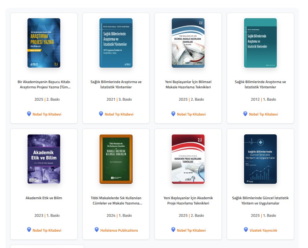 Tüm bilim dallarına hitap eden araştırma yöntemleri, veri analizi, makale yazımına dair 70 akademik kitap👇
🗒️Üniversitenizin aboneliği kapsamında tamamına ücretsiz ulaşmak mümkün. 
🔗 libraryturk.com/filtrele-kitap…
LibraryTürk abonelik durumunuzu kütüphanenizden kontrol edebilirsiniz.