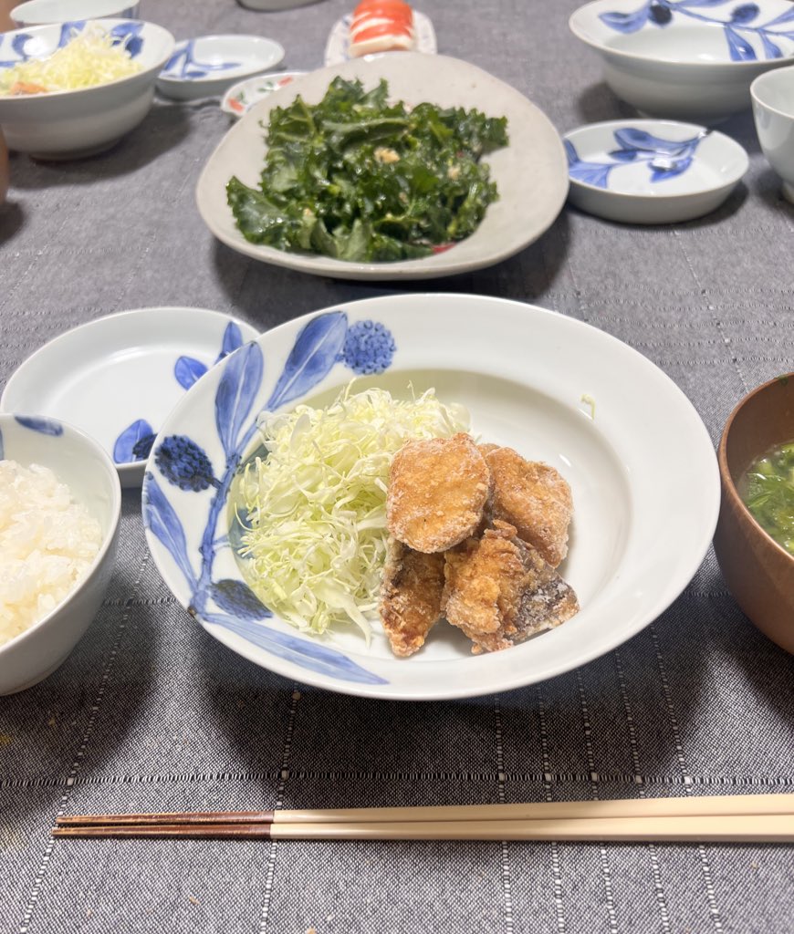 今日は鰤竜田。