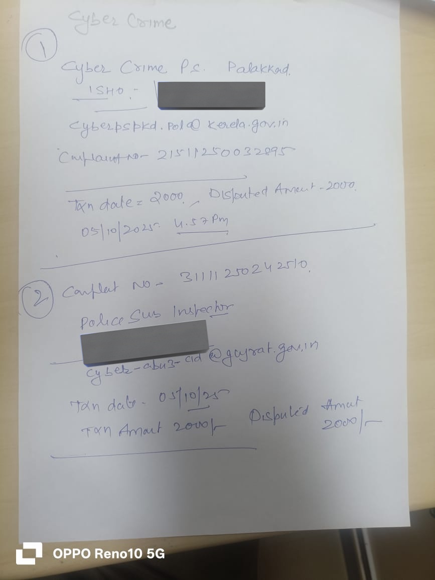 <a href="/HDFCBank_Cares/">HDFC Bank Cares</a>  <a href="/KotakCares/">KotakCares</a> Both our accounts are FROZEN for same dispute!
​Ref: Kerala #21511250032895 &amp; Guj #31111250242510
​Request: Mark LIEN on disputed amt &amp; UNFREEZE the rest. We are innocent victims! Pls help.
<a href="/RBI/">ReserveBankOfIndia</a> <a href="/Cyberdost/">CyberDost I4C</a> <a href="/TheKeralaPolice/">Kerala Police</a> <a href="/GujaratPolice/">Gujarat Police</a>