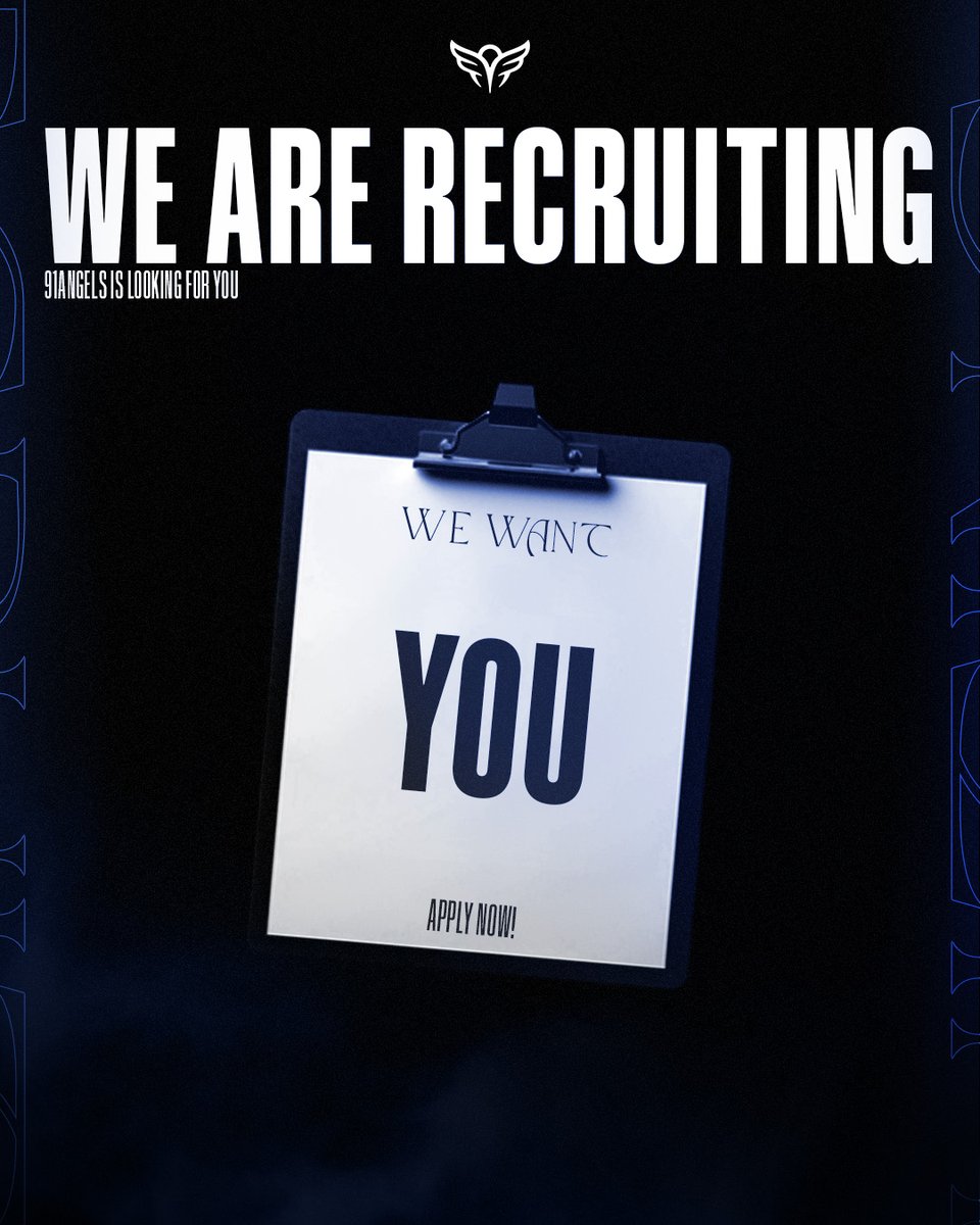 WE’RE LOOKING FOR NEW STAFF!

91Angels is growing, and we’re looking for motivated people to help us manage and develop the organization behind the scenes.

If you’re passionate about esports, teamwork, and building something long-term, we’d love to hear from you.

DM us if