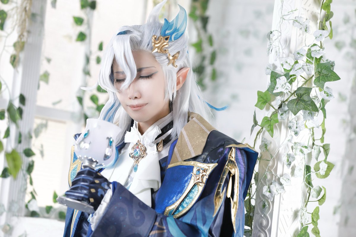 Poteko58's tweet photo. 【コスプレ⚠cosplay】
:
-穏やかな1日を-
Happy Birthday ヌヴィレット💐

Photo:Toshiさん@toshi_800903 
#ヌヴィレット生誕祭2025 https://t.co/80NenyNPmS