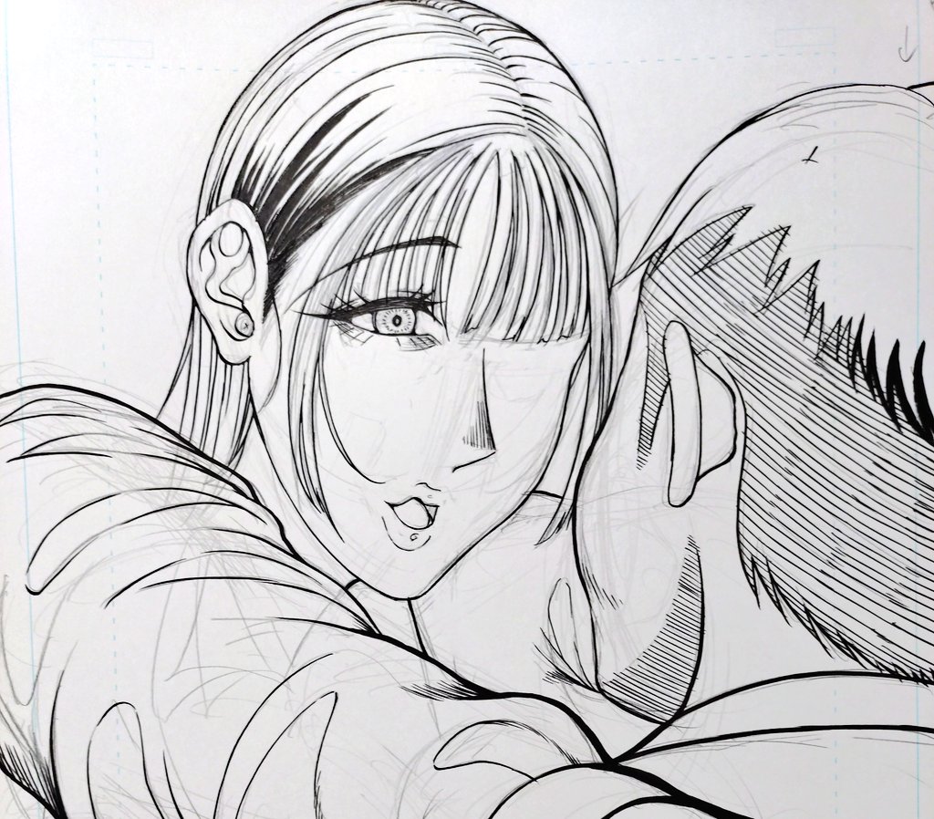 2日で15ページもペン入れすれば
さすがに頭がぼーっとする 