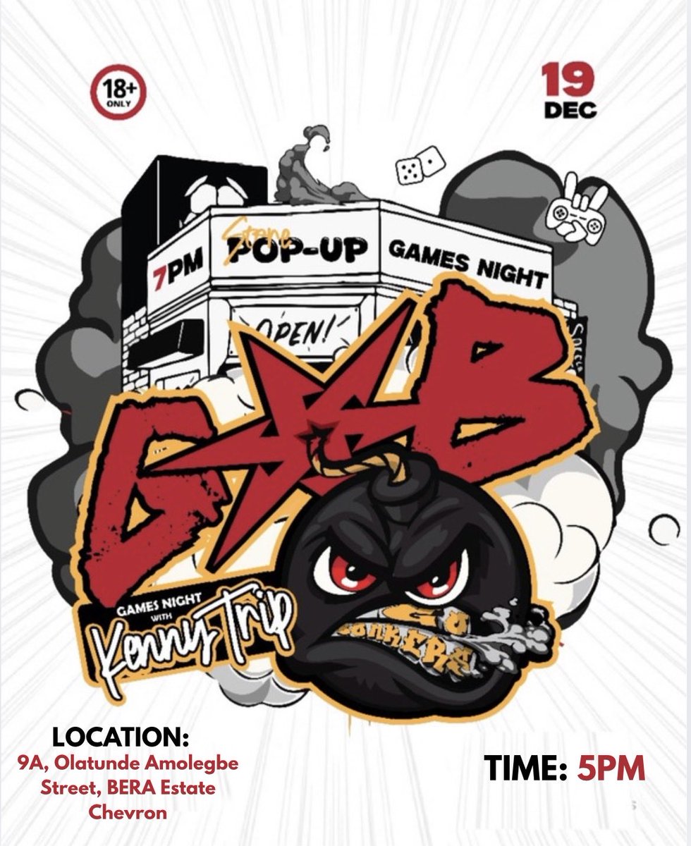 ACTIVE!! WE ACTIVE TOMORROW 19TH LAGOS PULL UP GB GAMES NIGHT 🚨
BERA ESTATE CHEVRON📍!!