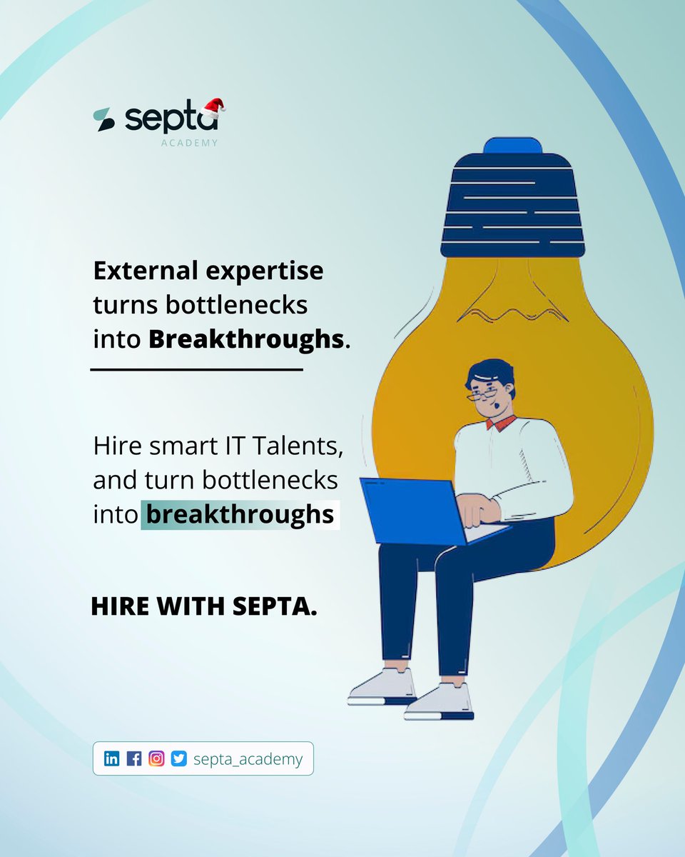 Every bottleneck is an opportunity.

With the right talent, challenges turn into breakthroughs and growth accelerates.

Septa helps you hire the people who make it happen.

 #SmartHiring #OutsourcingSolutions #TeamGrowth #BusinessExcellence #TalentStrategy #gntmgr