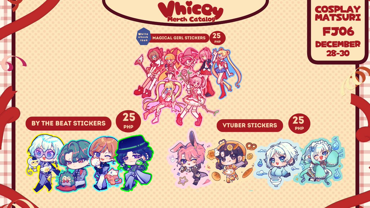 Vhicey's tweet photo. [RTS ARE💙❤️]

SURPRISE SURPRISE!! ILL BE SEEING YOU GUYS AT #CosplayMatsuri2025 !!!  Since its an unexpected turn of events There are still 2 stuff that are still up for suprise so Stay Tuned!!

im tabling at FJO6!! SEE YOU GUYS THERE!!!!

#fanfairatcosplaymatsuri2025 https://t.co/AcuWHvYswy