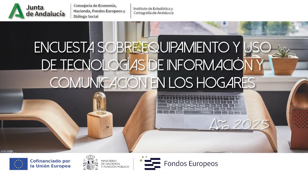 IECA_Andalucia's tweet image. 👩‍💻Publicados los resultados de la #Encuesta sobre Equipamiento y Uso de Tecnologías de Información y Comunicación #TIC en los #Hogares de Andalucía correspondientes al año 2025