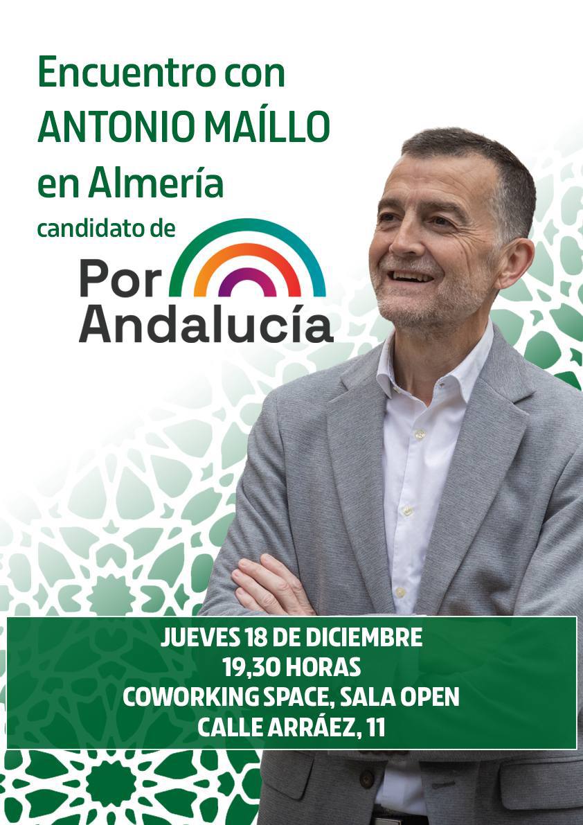 MailloAntonio's tweet image. Esta tarde nos vemos en Almería para encontrarnos, debatir y seguir construyendo juntas y juntos la Andalucía del cambio que queremos.

🌈Con ideas, con diálogo y con esperanza.