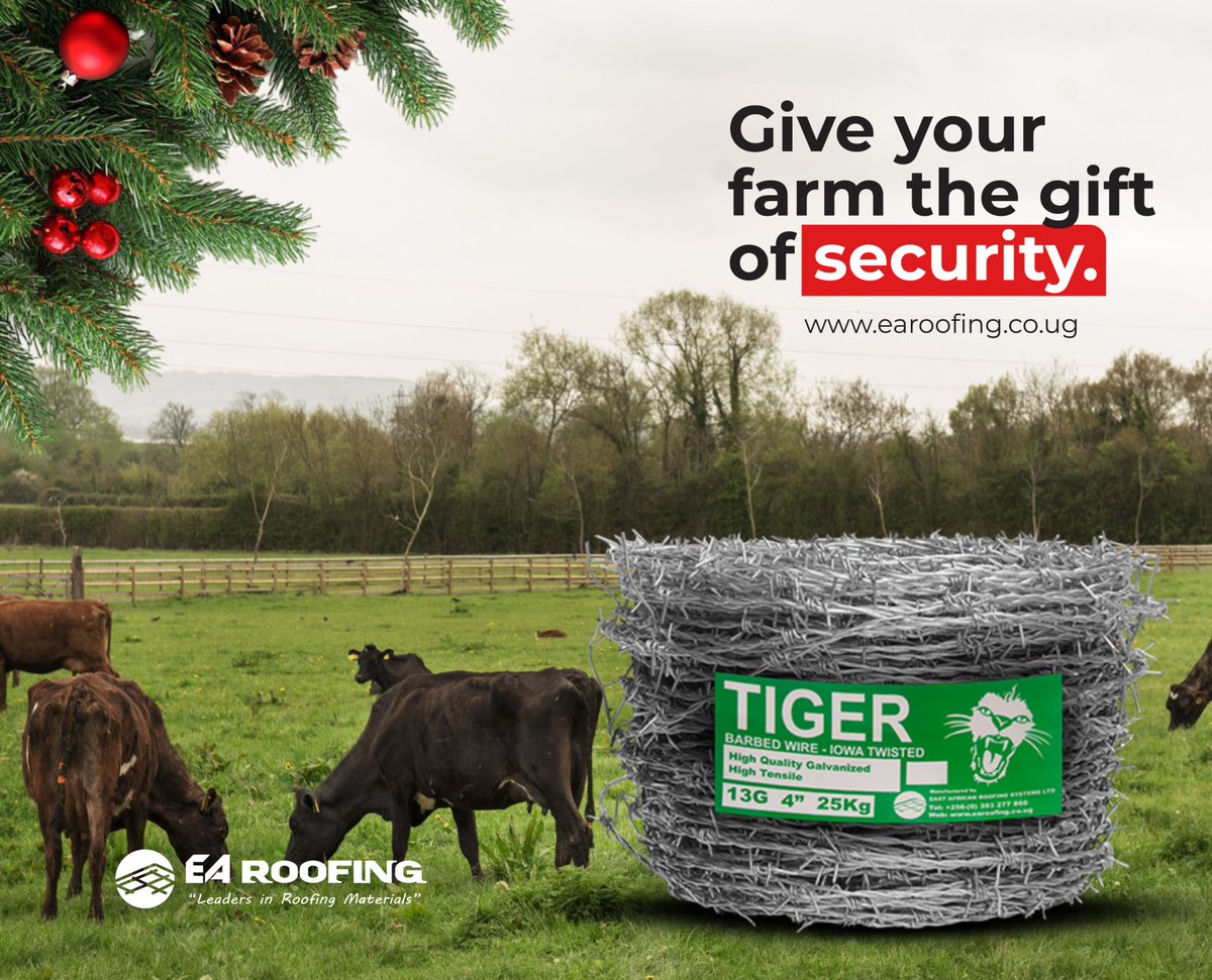 EaRoofing's tweet photo. This season, give your farm the gift that truly matters—security. Protect your livestock and property with Tiger Barbed Wire from EA Roofing.
#EARoofing #FarmSecurity #TigerBarbedWire https://t.co/HgGBJoHwQf