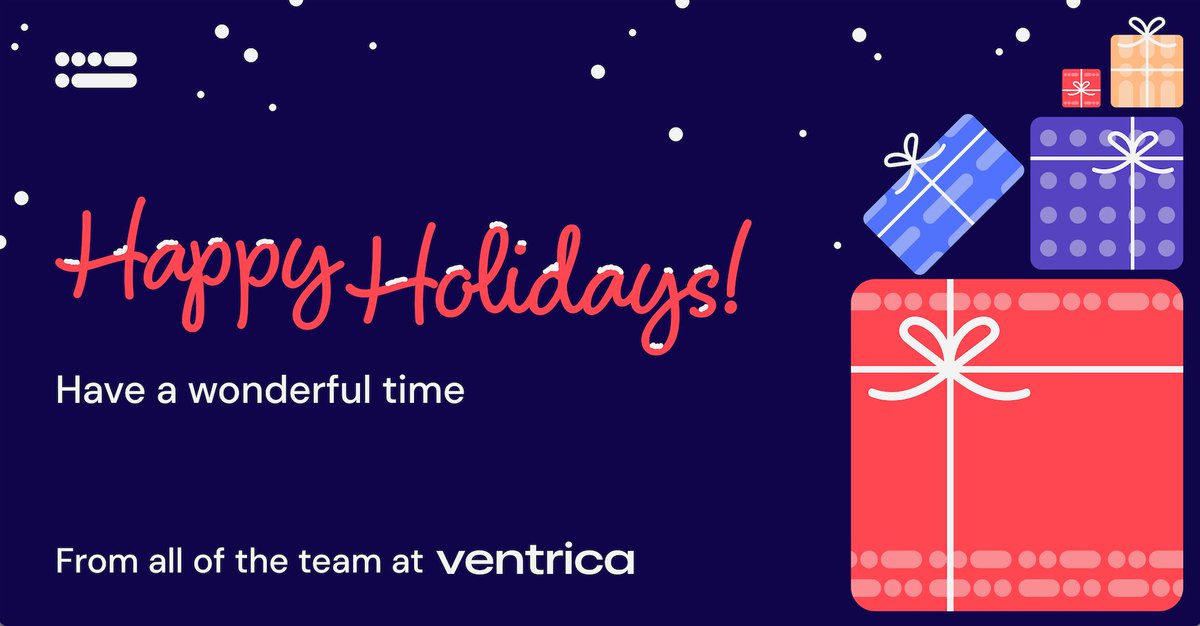 As the year winds down, we just wanted to say thank you. Thank you for every conversation, every connection, every shared moment. From all of us at Ventrica, warmest wishes for a restful, joyful season ahead. Here’s to a new year of meaningful moments.