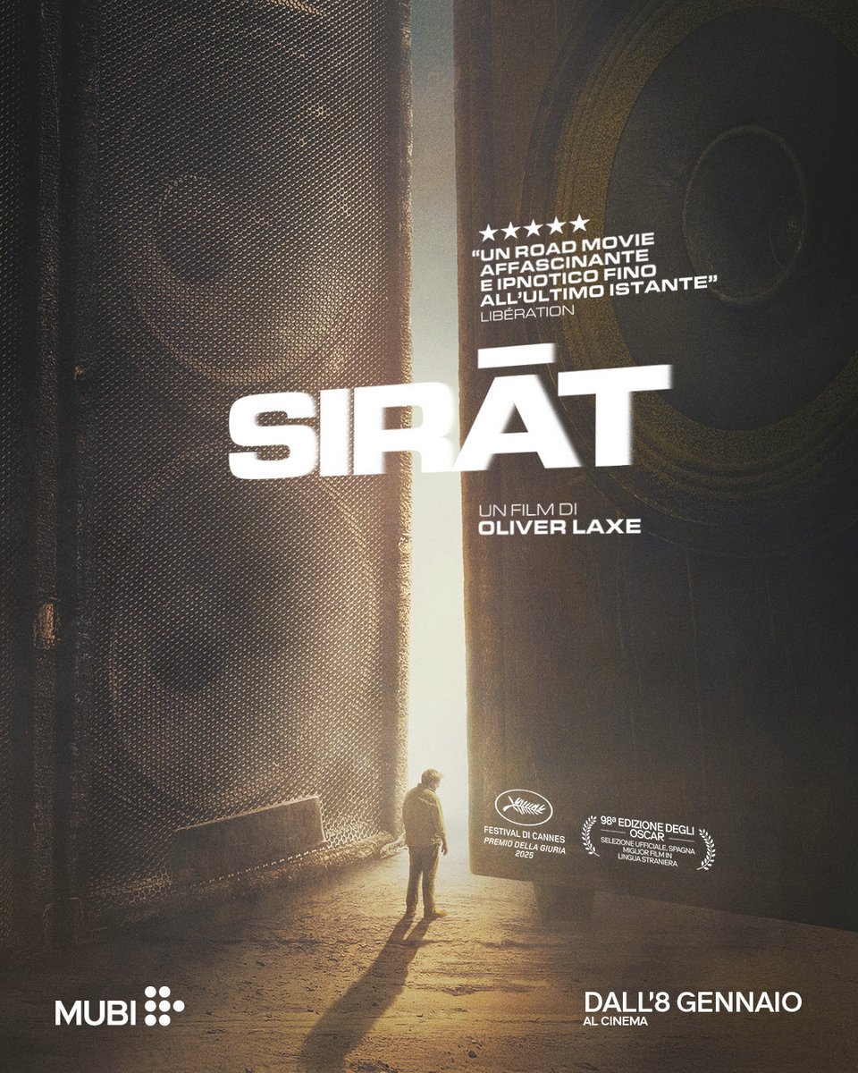 Travolto e ipnotizzato da #Sirāt di Óliver Laxe, odissea techno prodotta da Almodovar e dall’8 gennaio al Cinema dopo il Premio della Giuria a Cannes, le 5 noms agli EFA e la più che probabile candidatura agli #Oscar2026 per la Spagna.