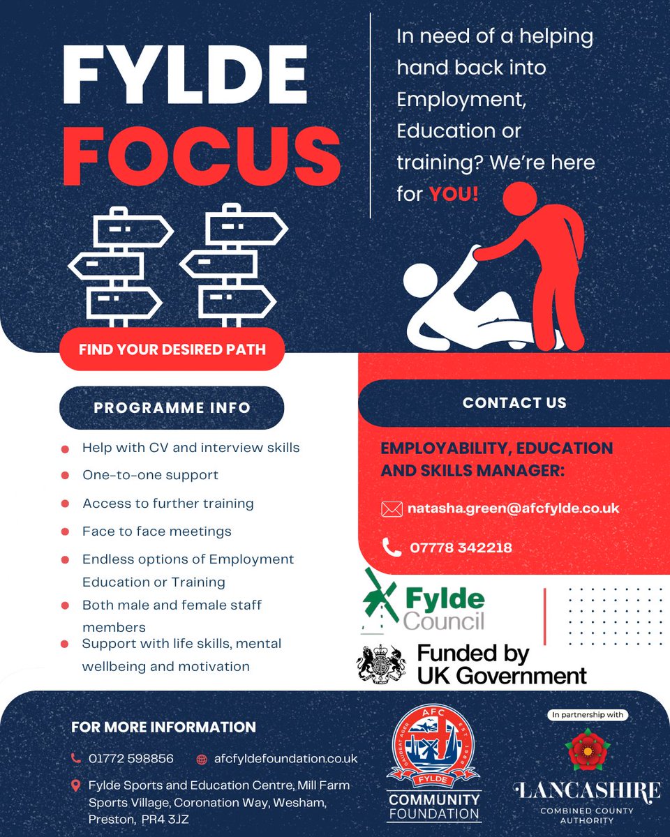 🙌 Using the New Year as the perfect time to make the next step?

#AFCFyldeFoundation l <a href="/fyldecouncil/">Fylde Council</a>