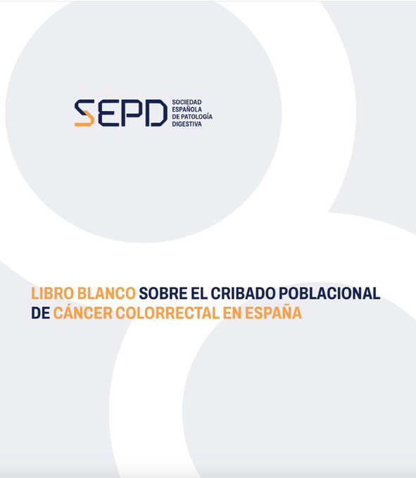 sepdigestiva's tweet photo. Si aún no lo has hecho, te invitamos a leer el Libro Blanco sobre Cribado Poblacional del #Cáncer #Colorrectal (CCR) en España. Promovido y coordinado por @sepdigestiva, describe la situación de programas poblacionales de cribado CCR españoles, realiza un análisis estratégico y establece recomendaciones.
Acceder desde aquí https://t.co/s9vIPVINwH