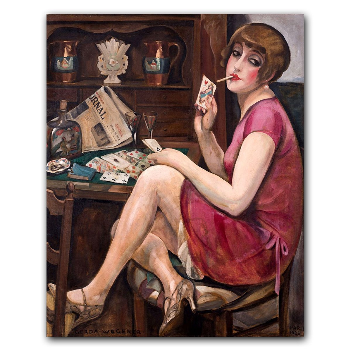 pohoartist's tweet photo. Art Inspiration For Today: Solitaire / Queen of Hearts by Gerda Wegener (Danish), oil on canvas, genre: Art Deco, Portraiture, 1928 (Private Collection) #solitaire #gerdawegener #artinspiration #artonx https://t.co/A8pECwEP6Q
