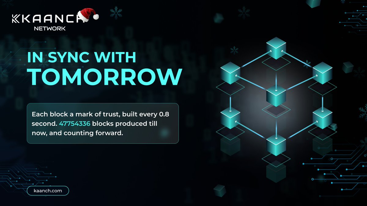 Kaanch Network continues to scale with consistent block production every 0.8 second, securing trust one block at a time. Over 47 million blocks produced and counting.

Kaanch.com

#Kaanchnetwork #Blockchain