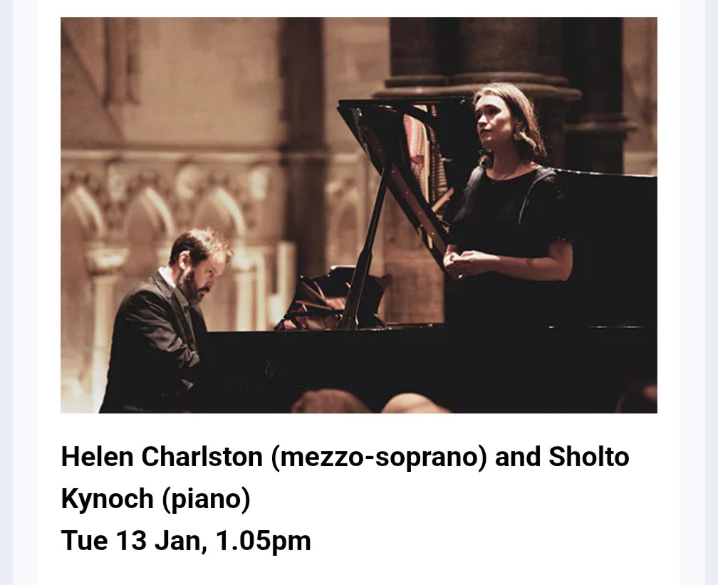 Why not start the New Year with something wonderful. A free concert curated by the great <a href="/SholtoKynoch/">Sholto Kynoch</a> - impresario of the <a href="/OxfordSong/">Oxford Song (formerly Oxford Lieder)</a> festivals. Go for it! #Brum <a href="/stephenm68/">Stephen Maddock</a>