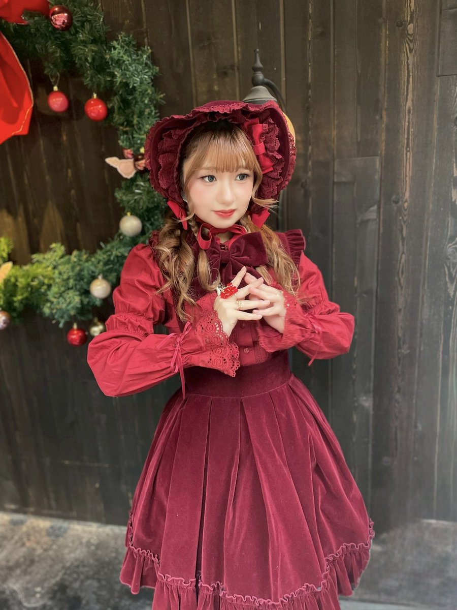 別珍ボンネットをおろした日のコーデ記録🫶🏻 アンティークドールに