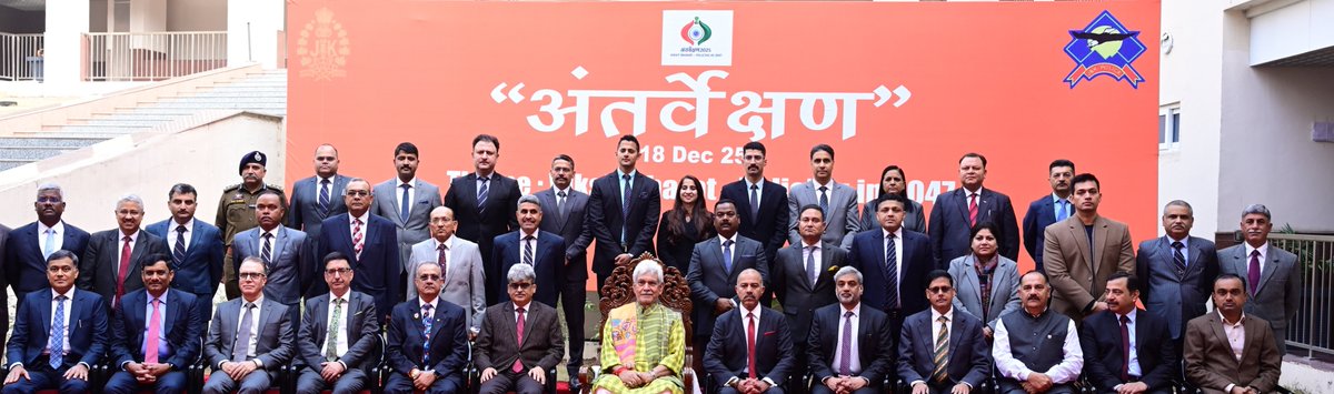 OfficeOfLGJandK's tweet photo. Chaired the UT level security conference on the lines of DGP/IGP Conference. Under the guidance of Hon'ble PM Shri Narendra Modi Ji &amp; Hon'ble HM Shri Amit Shah Ji, threadbare discussions were held on the theme 'Viksit Bharat: Security Dimensions'. https://t.co/mGYyR5ICyn