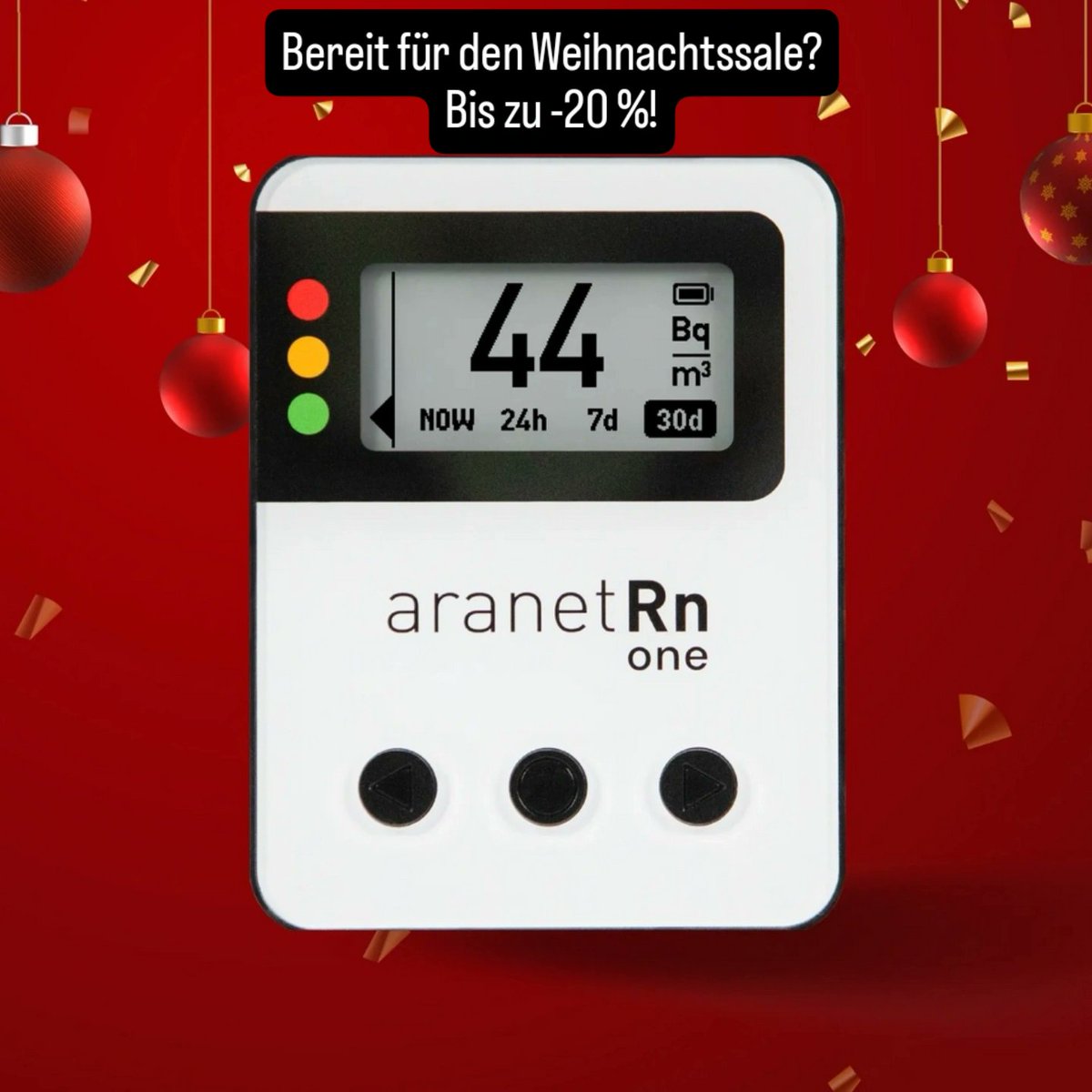 Meine ❤️Empfehlung!
Weihnachtssale 🎄🎁 bei Aranet mit Preissenkungen bis 20 %. 
Schau rein! 
Ich wette, es passt. 
bit.ly/3YUPfns
#Radon #Radonschutz #Gesundheit #Radonmessung #Radonmessgerät #messgerät #Lungenkrebs #aranet #aktion