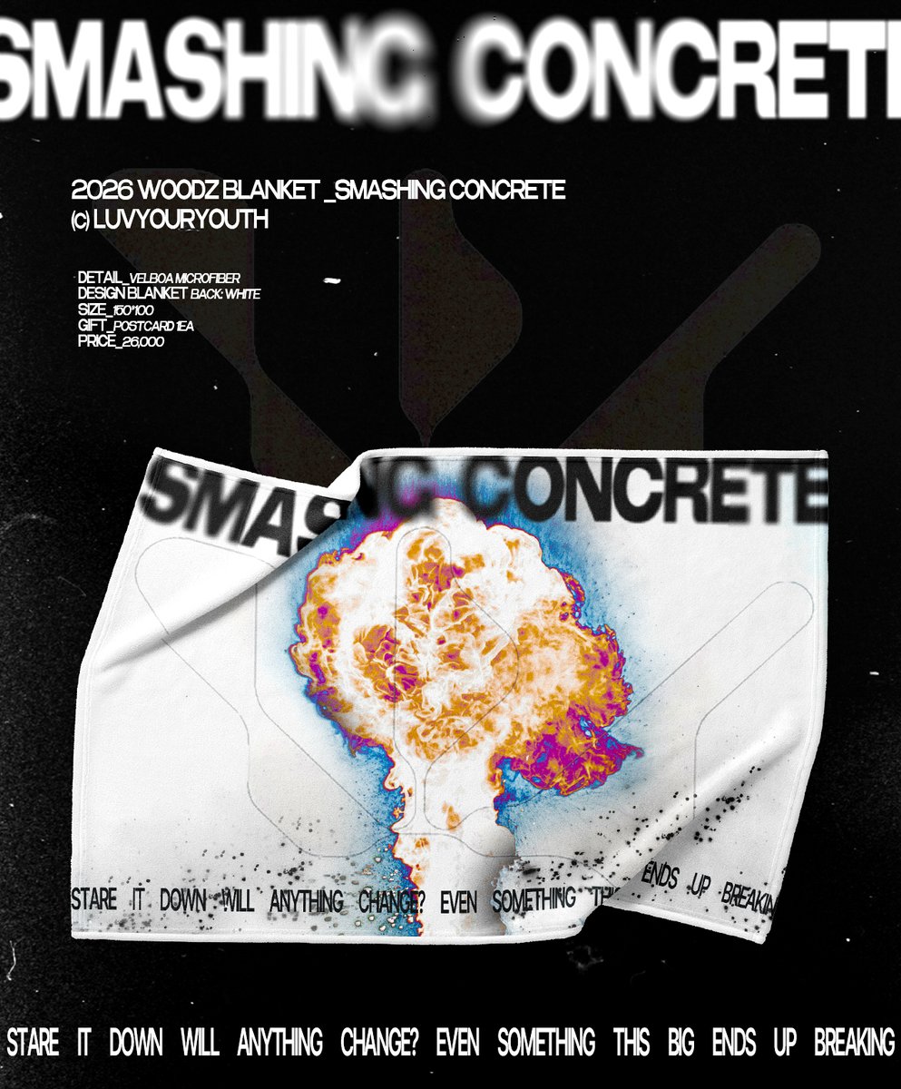 1uvyouryouth's tweet image. 2026 WOODZ SEASON'S GREETING 
𓇻 SMASHING CONCRETE ⓒLUVYOURYOUTH

12.18 (9pm) - 12.23 
✪ witchform.com/deposit_form.p…

#RT 추첨하여 원하시는 굿즈를 보내드려요
#WOODZ #우즈 #조승연