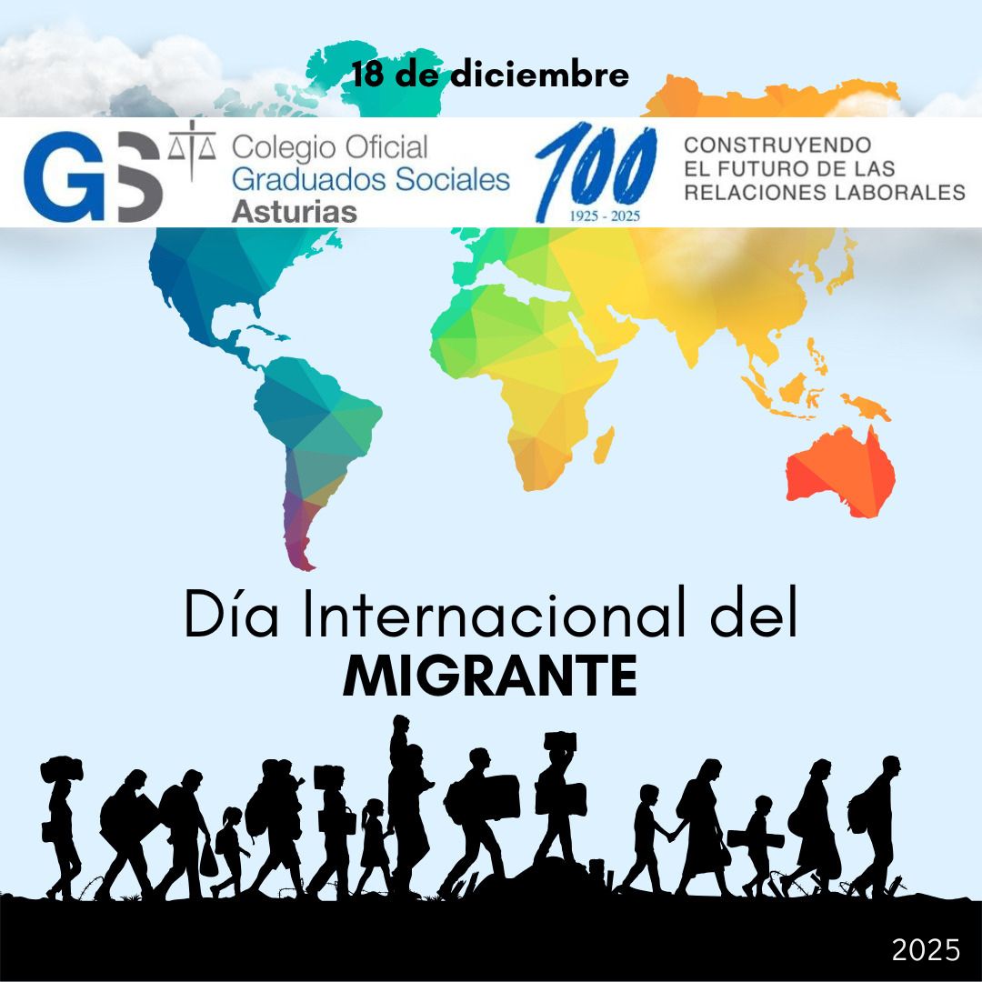 Hoy, Día Internacional del Migrante, los Graduados Sociales reafirmamos nuestro compromiso con la defensa de los derechos laborales y sociales de todas las personas migrantes.

La diversidad es un valor que nos une.

#Migrantes #GraduadoSocial