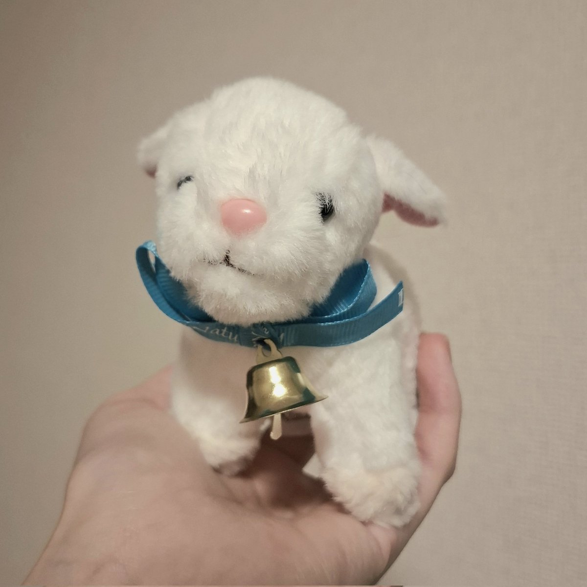 袋に入って寝てるみたいな姿勢のヤギ、可愛い〜。 リプ欄に入手方法の