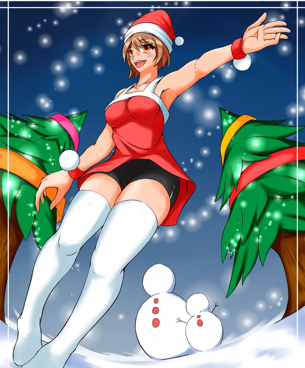 こんばんは♪😁
少し早めのご用意になりましたが、
2025verクリスマスイラスト完成しました♪
潜ってたので巡回もあまり出来ずでしたので、見回りしていかねば🤩
＃イラスト　＃一次創作　＃Xmasイラスト