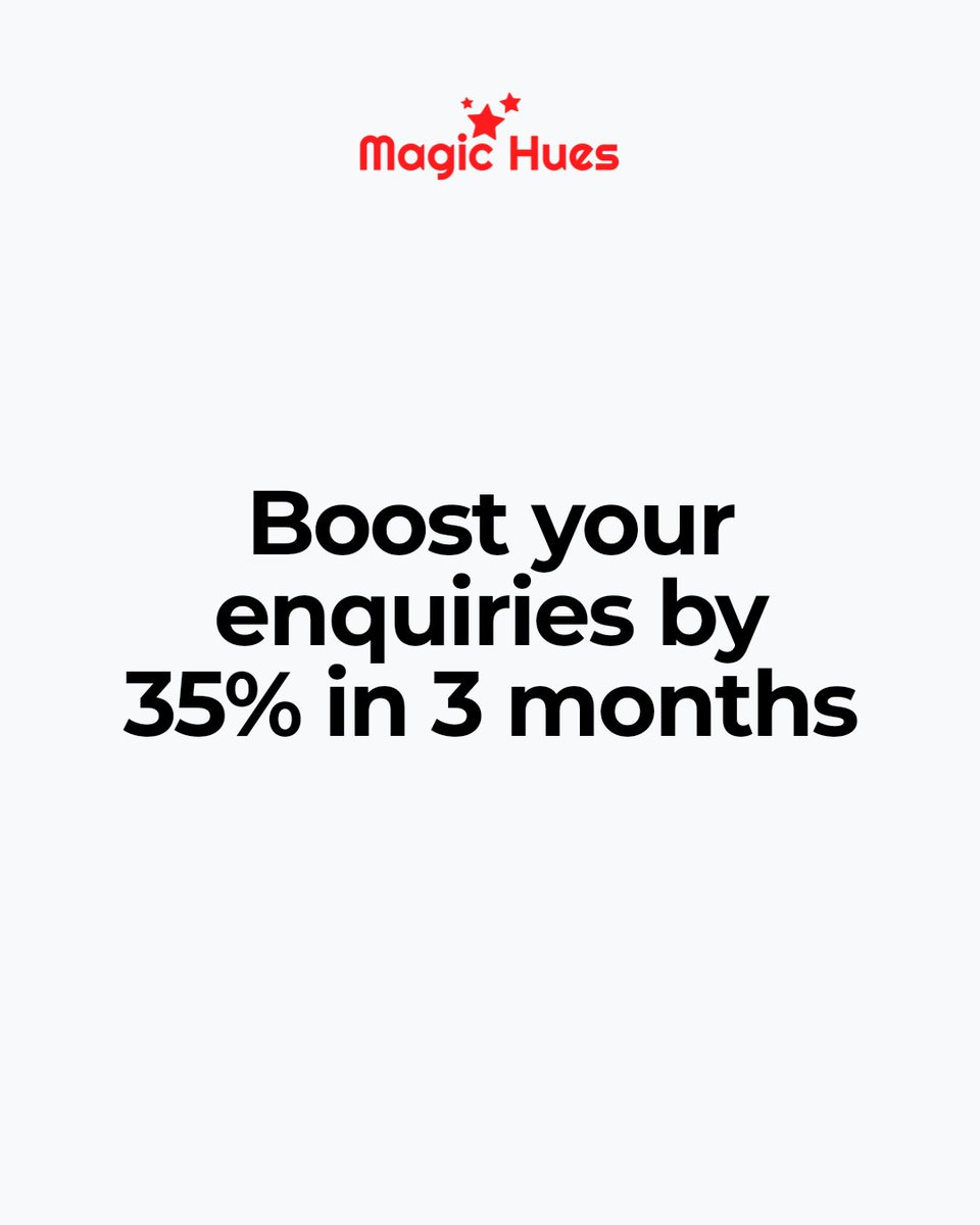 MagicHues's tweet image. Your website should convert visitors into customers. At Magic Hues, we build sites that turn clicks into leads. One client saw a 35% increase in enquiries in three months. Ready to boost conversions? Let's talk.