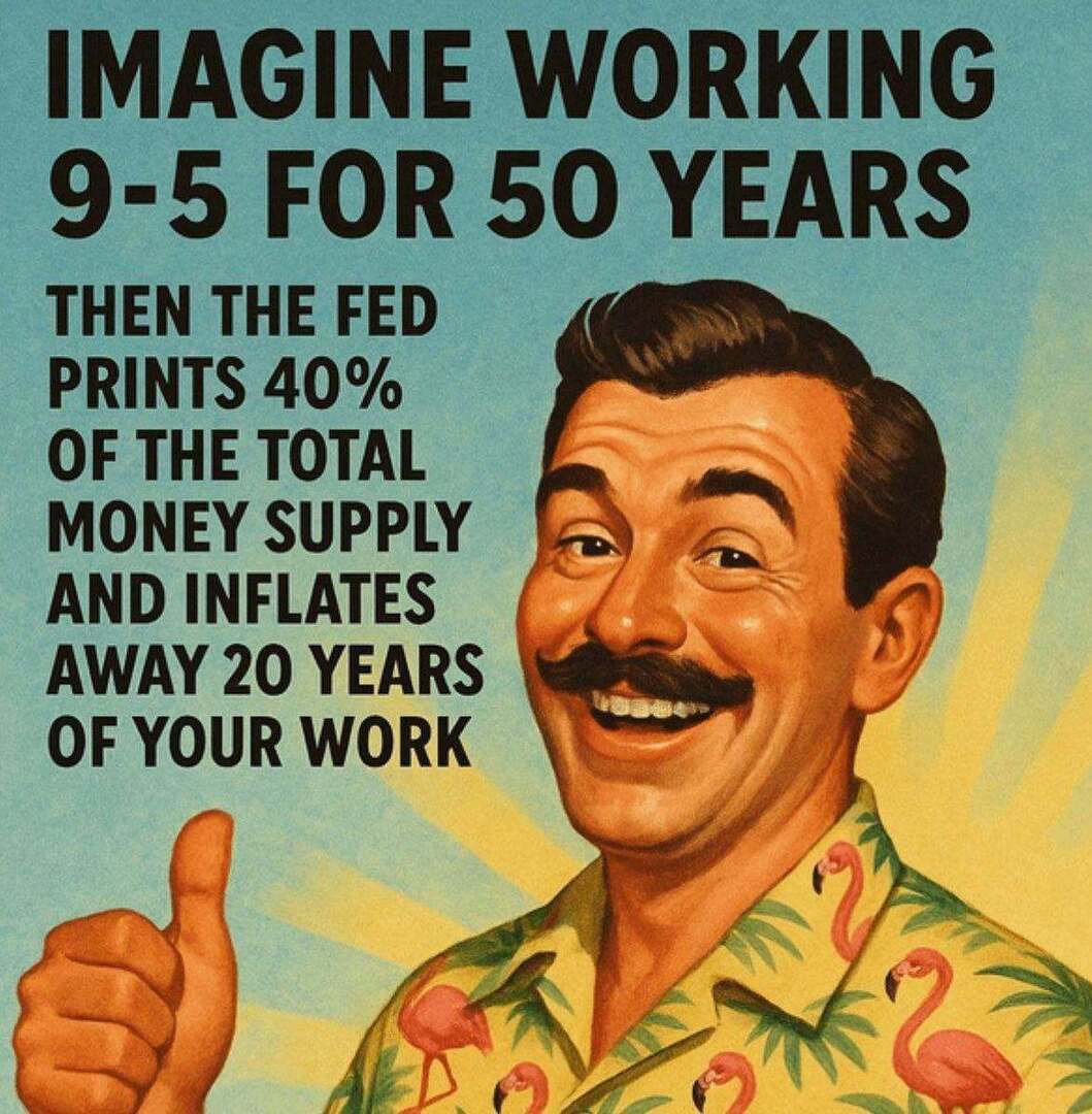 LPBexar's tweet image. Work half a century. Lose it to a printing press. You didn’t fail to save—your money was deliberately diluted.

#EndtheFed