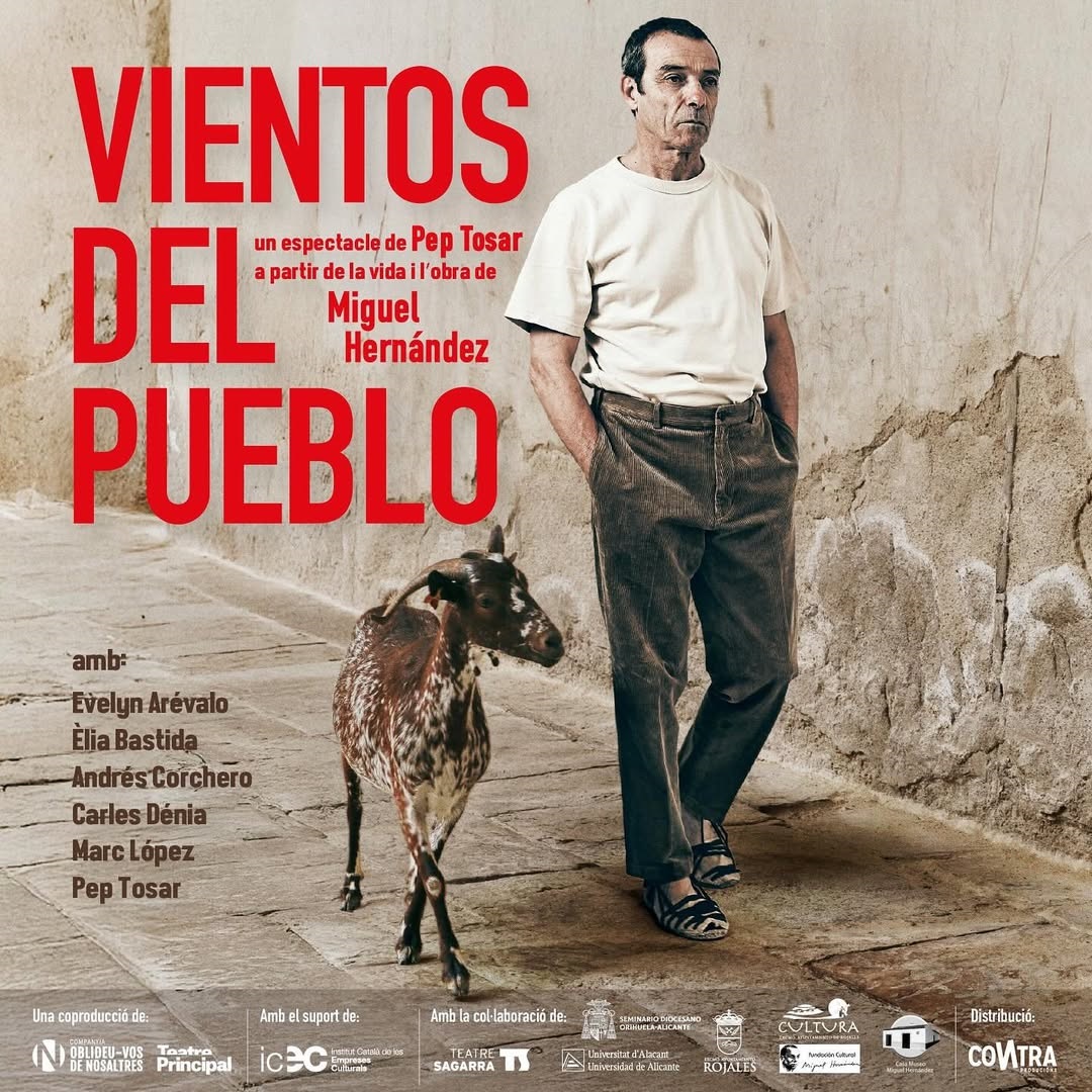 TEATRECBS's tweet image. 🎭 VIENTOS DEL PUEBLO és un espectacle de Pep Tosar que ret homenatge a la vida i l’obra de Miguel Hernández, poeta d’una intensitat i compromís excepcionals.