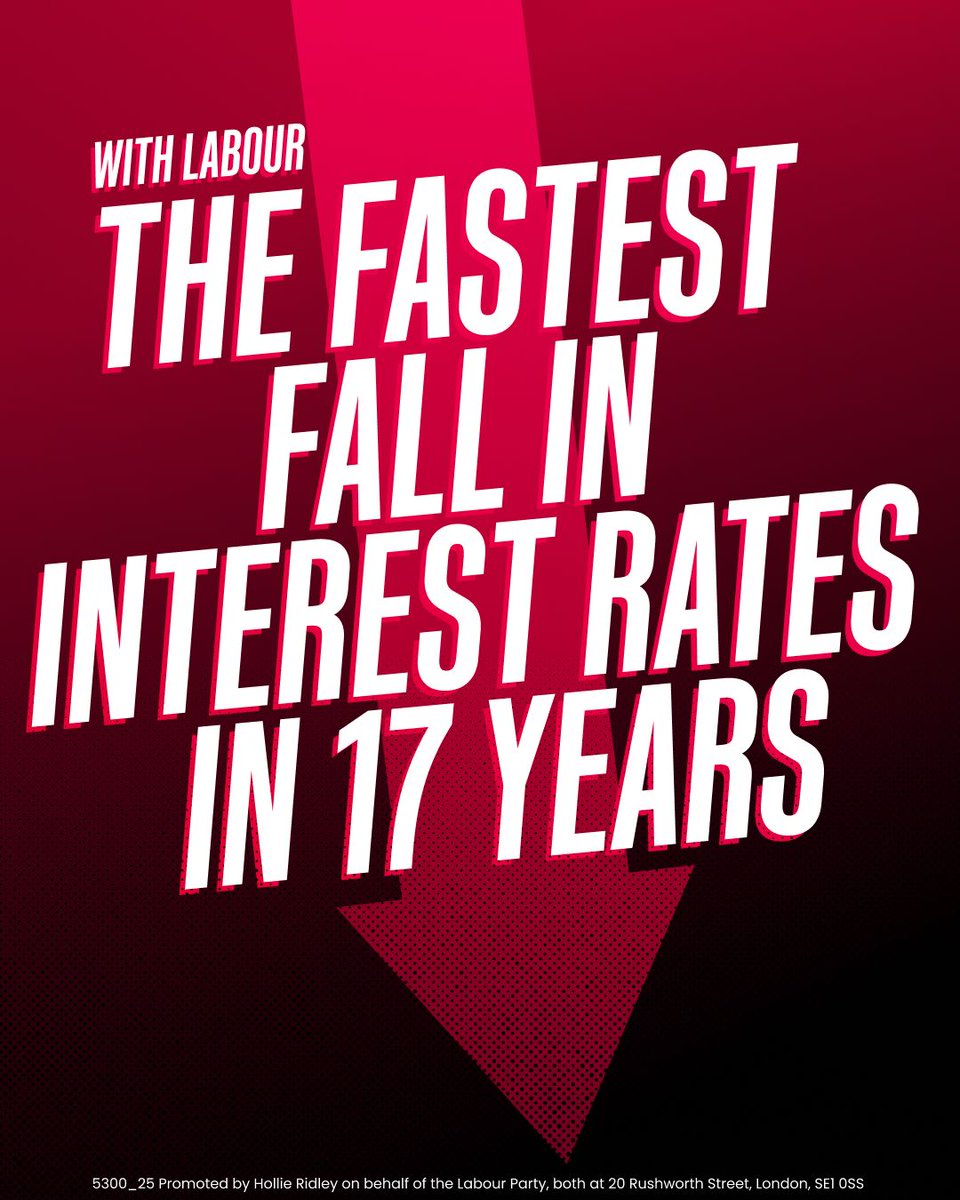 BREAKING: Interest rates down AGAIN with Labour.
