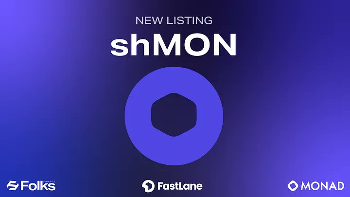 theJayJay0x's tweet image. The expansion doesn't stop

​@FolksFinance just listed shMON  the heavyweight Liquid Staking Token (LST) for Monad, issued by Fastlane’s infrastructure.

​This is a game changer for capital efficiency. By holding shMON, you keep your liquidity while still stacking those native…