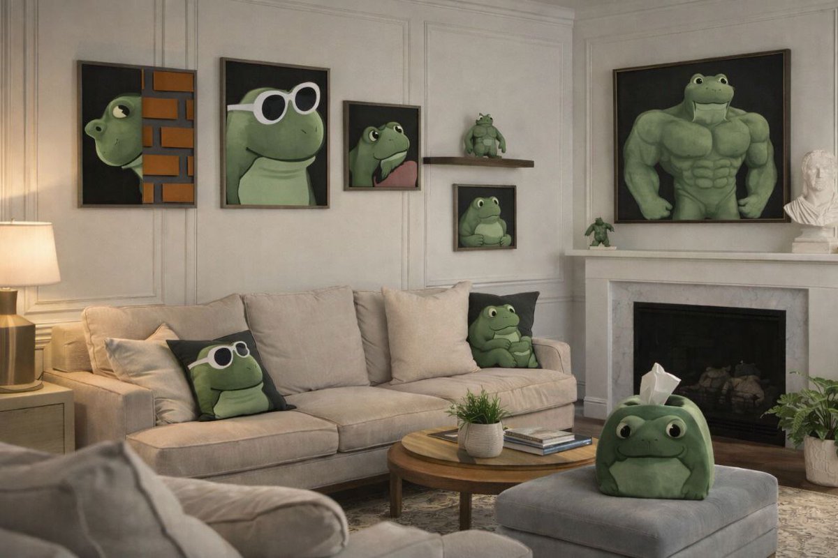 FrogeVIP's tweet photo. Prompt: FROGE is art 🎨 🖼 https://t.co/u9MbAe96yf