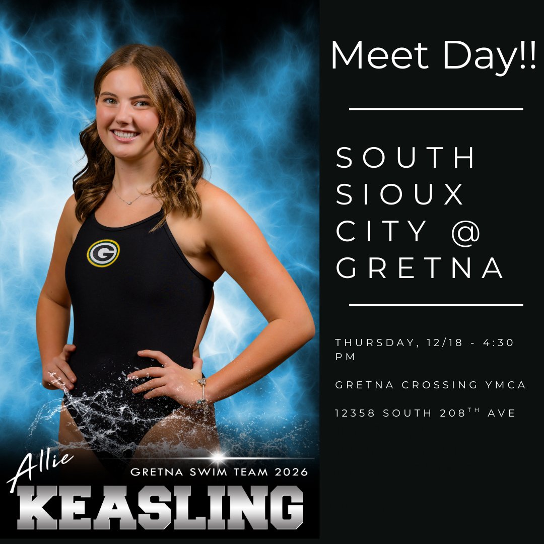 Another Gretna Swim &amp; Dive home meet TONIGHT, with diving starting at 4:15, and swimming after. Gretna Crossing YMCA <a href="/GEHSGriffins/">Gretna East AD</a> <a href="/GretnaDragonAD/">Gretna HS Activities</a>