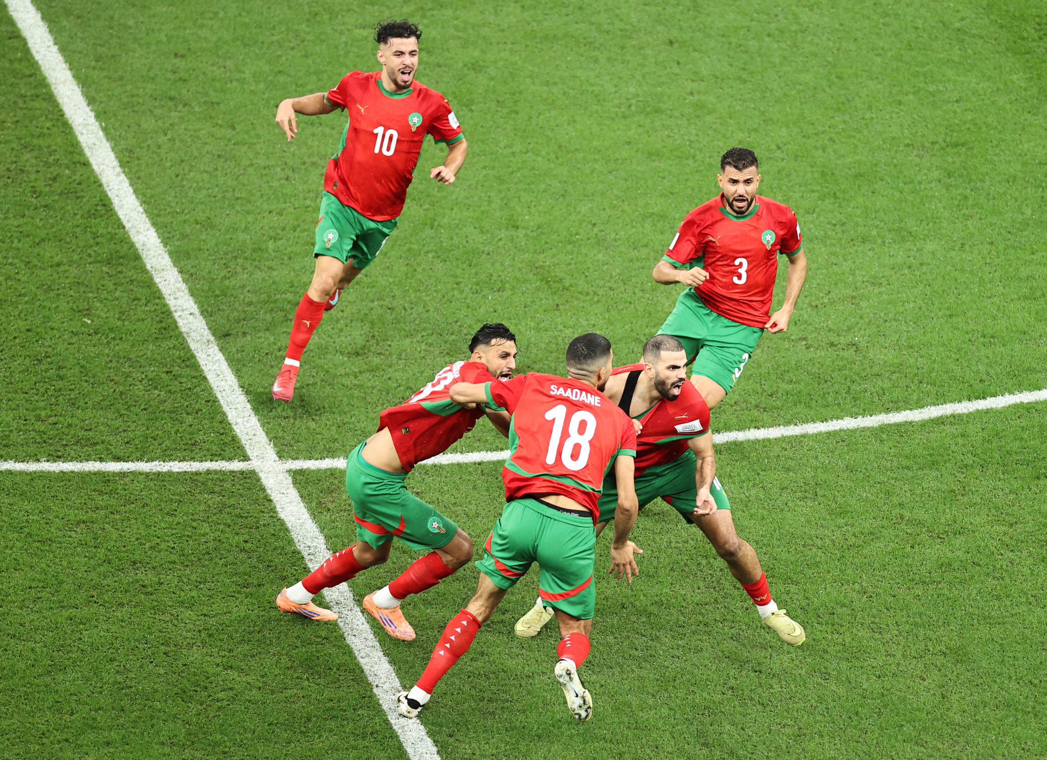 نهاية الشوط الأول: المنتخب المغربي يتقدم بهدف دون رد على المنتخب الأردني في نهائي كأس العرب #الأردن_المغرب 