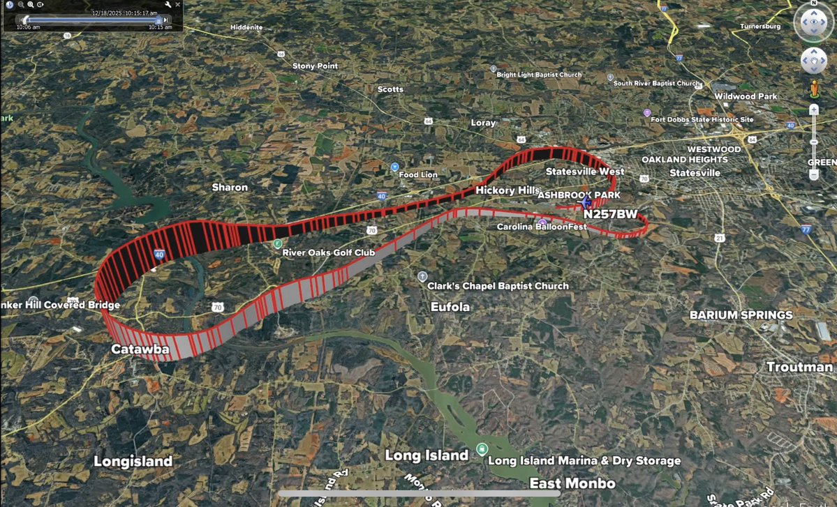 Plane registered to NASCAR driver, Greg Biffle, has crashed. This was the flight path of the Cessna 550 Citation that took off from Statesville airport and immediately turned around and tried to