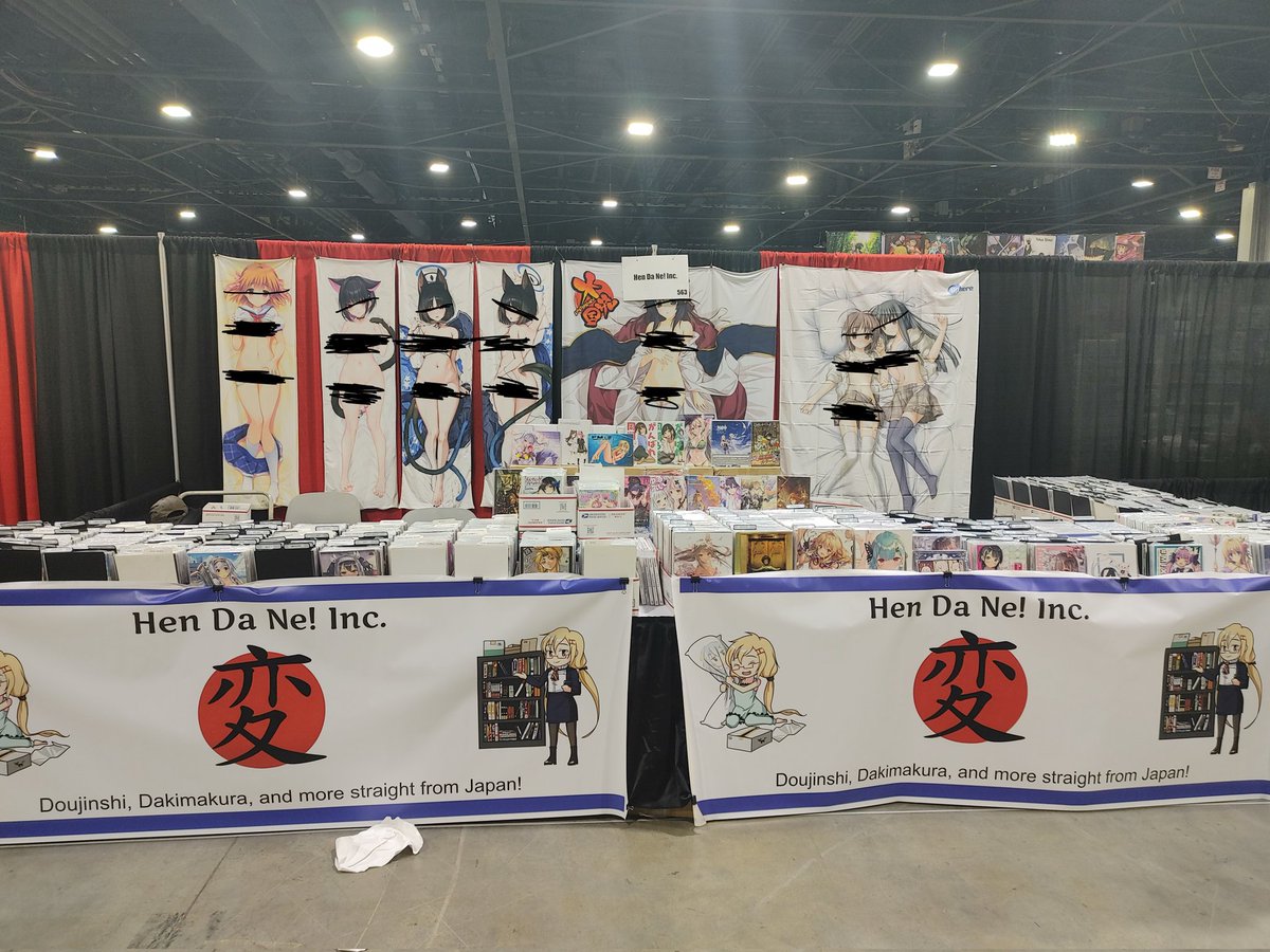 hendane's tweet image. It's already Day 1 of AWA. The 18+ area is in a whole different part of the room compared to last year. The entrance is on the far end of the 700 aisle, near the bathrooms and concession stands. Do not put off til tomorrow what you could be fapping to today.