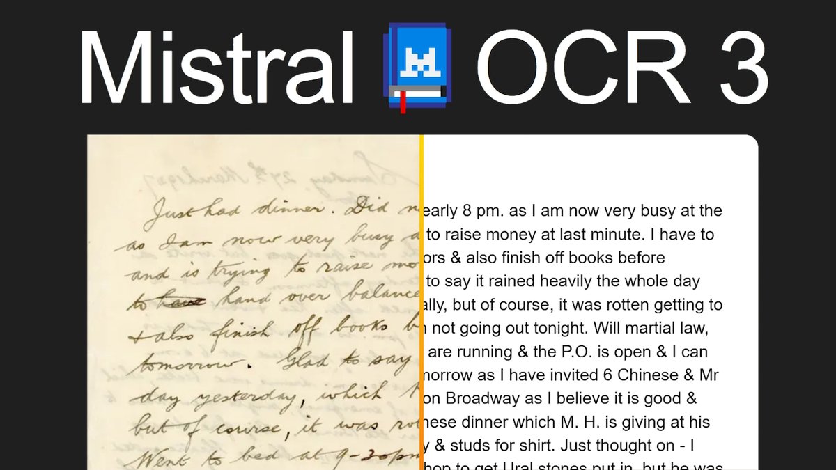 WBuzzer's tweet image. winbuzzer.com/2025/12/18/mis…

Mistral Launches OCR 3 AI Model, Beating Google and OpenAI on Price and Win-Rate

#AI #Mistral #OCR #EnterpriseAI #GenAI #DocumentAI #BigData #CloudComputing #AIModels