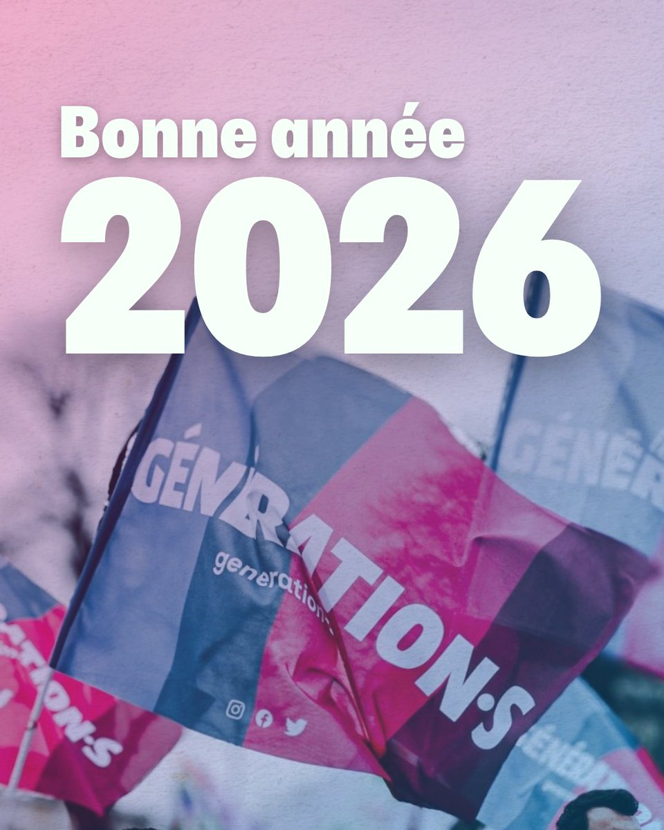 2026 ne sera pas l’année de la résignation.

Ce sera celle de la réponse collective aux défis écologiques, sociaux et démocratiques.

Votre bonne résolution : adhérer à Génération·s.
generation-s.fr/adhesion/