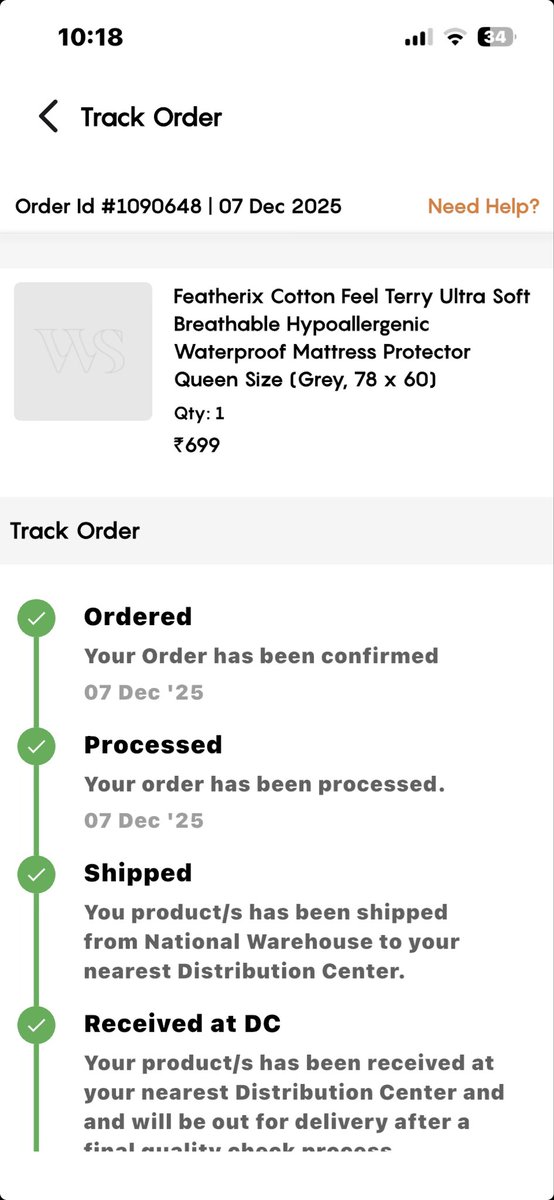 Manoranjan73's tweet photo. @Wooden_street 
   Yet get the delivery but shown as delivered https://t.co/rqN8rhoFHZ