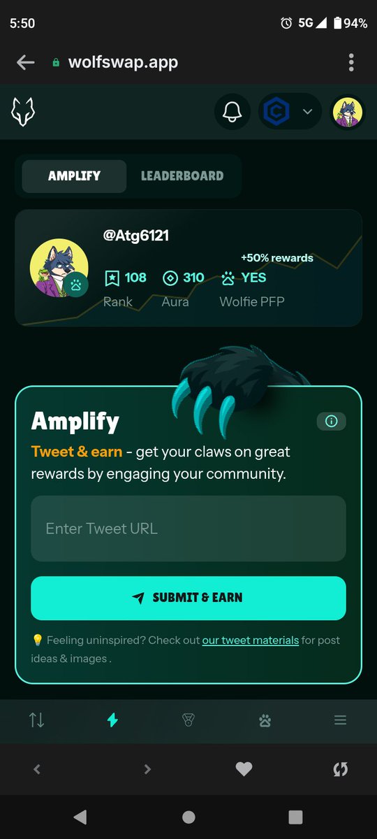 Atg6121's tweet image. The sheer volume going through @wolfswapdotapp is a testament to its reliability and efficiency.

Thousands of users trust it every day to be the best portal to @cronosapp #DeFi.

No wonder it's the #1 #dApp #DEX for #GameFi #CryptoTrading

#crofam #212movement #Web3 #Amplify