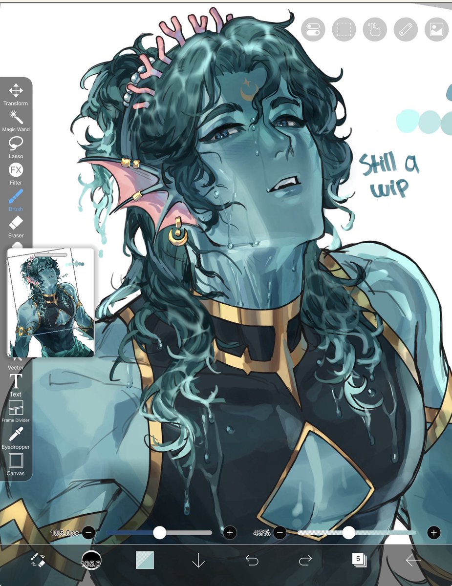 Shoutout to whoever made that one gilly design with water ripple thingies in his hair, thats so brilliant ily #jrwifanart