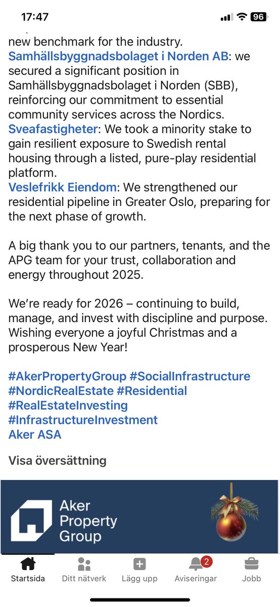JMGfredriksson's tweet image. Spännande tider med Aker  som ny storägare i SBB - Det blir ett intressant 2026 för alla som äger SBB🇸🇪 🇳🇴 #Aker #SBB
