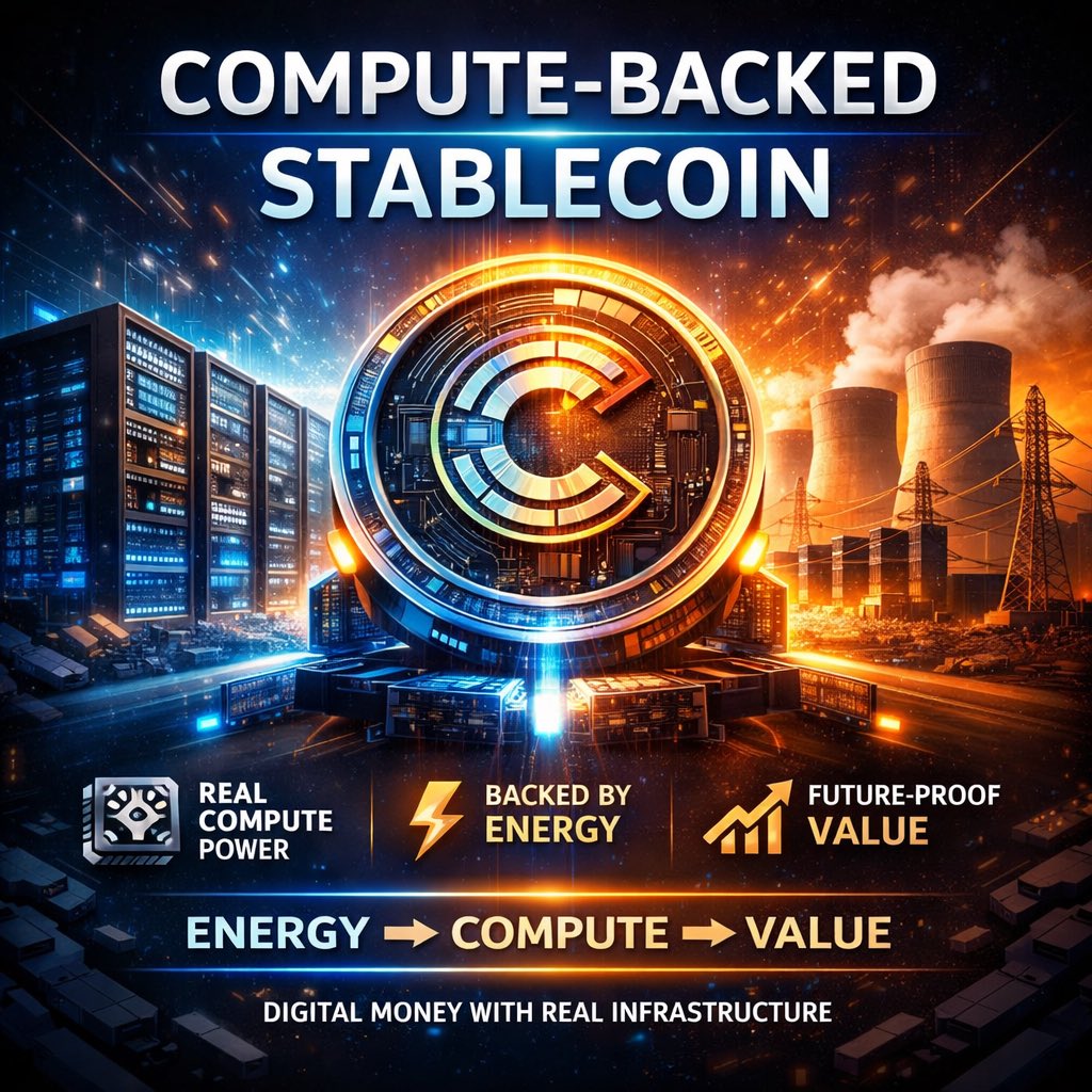 0PointEntropy's tweet photo. Compute - The Third Revolution in Blockchain

Stablecoin case:

1. A compute-backed stablecoin is a stablecoin whose value is not backed by fiat currency or government bonds, but by real, productive compute power — meaning computational capacity physically anchored in data centers, servers, chips, and therefore in energy infrastructure itself.

2. The connection is fundamental: compute cannot exist without energy. Every computation consumes electricity, every server lives in a data center, and every data center is tied to real-world power generation and cooling infrastructure. A stablecoin backed by contractually bound or tokenized compute capacity (for example GPU-hours, CPU throughput, or AI inference capacity) is therefore automatically energy-backed — similar to how Bitcoin is indirectly energy-backed through Proof of Work, but in this case the energy is directly productive.

3. This is the key difference from fiat-backed stablecoins: compute cannot be printed at will. New compute requires massive real-world investment — semiconductor manufacturing, global supply chains, data center construction, power grids, cooling systems, and skilled labor. That makes compute capital-intensive, scarce, and structurally resistant to inflation. While money supply can be expanded politically, compute only scales with time, capital, and energy.

4. This is why such a system is inherently stable. Demand for compute is structural and irreversible, driven by AI, automation, simulation, blockchain, robotics, science, and defense. Compute is not a speculative asset; it is a foundational resource of the digital civilization, comparable to oil in the industrial age. A compute-backed stablecoin ties its value to this base layer of demand rather than to debt or institutional trust.

The result is a stablecoin with intrinsic value that:
•does not depend on central banks
•is hard to censor or debase
•is backed by real economic infrastructure
•benefits from exponential growth in compute demand

a compute-backed stablecoin is money grounded in the physical reality of the digital world.

Energy → Compute → Value.

This is only possible on a sovereign network. 

A full stack compute platform/ Cloud.

Where compute is tokenized.

The moment for $ICP is coming.