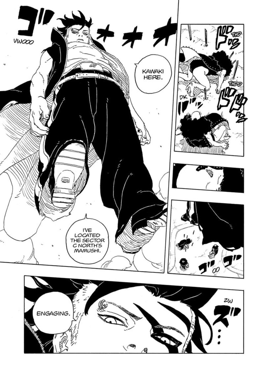 Thugnificent950's tweet photo. Man I just love this panel so much kawaki is just too goated 🐐🐐🐐 #boruto #kawaki #BorutoTwoBlueVortex29 https://t.co/qfcCcnRrc0