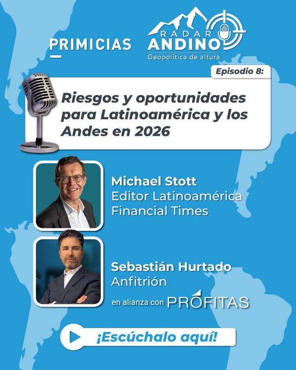 🚨Radar Andino🎙️
Una iniciativa de <a href="/Primicias/">Primicias</a> y <a href="/Profitas/">PRóFITAS</a>

En esta ocasión, conversamos con Michael Stott, editor para América Latina del Financial Times, sobre las principales fuerzas que marcarán a la región en 2026.

 🎧Escúchalo aquí: bit.ly/48YlMg6